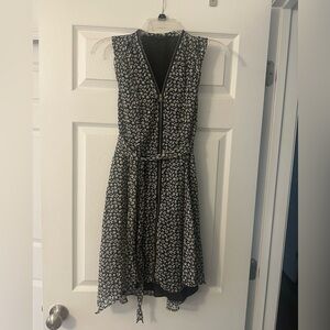 All Saints Black and White Patterned Dress